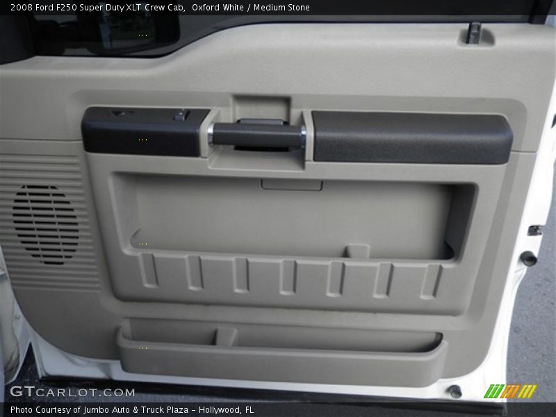 Oxford White / Medium Stone 2008 Ford F250 Super Duty XLT Crew Cab