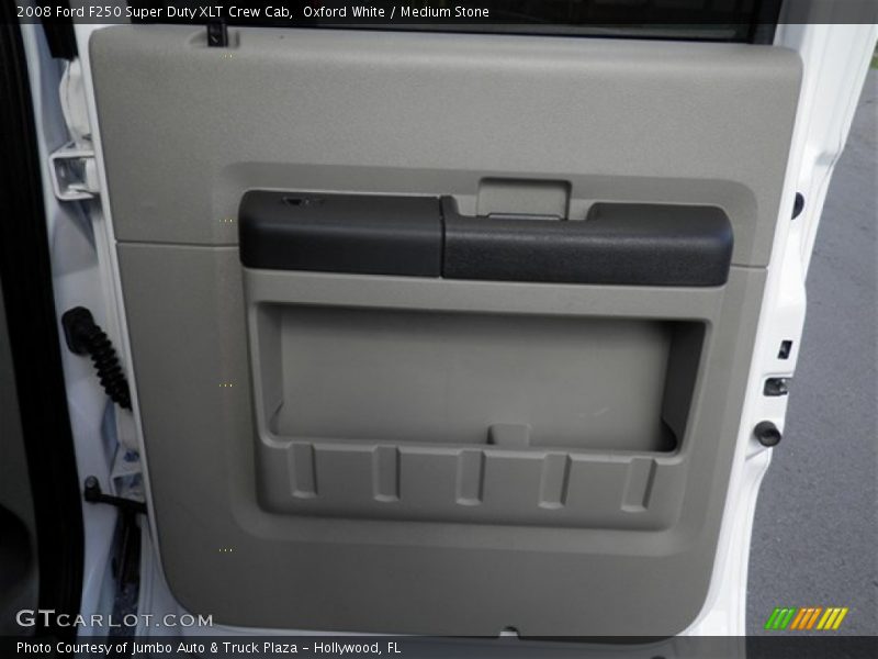 Oxford White / Medium Stone 2008 Ford F250 Super Duty XLT Crew Cab