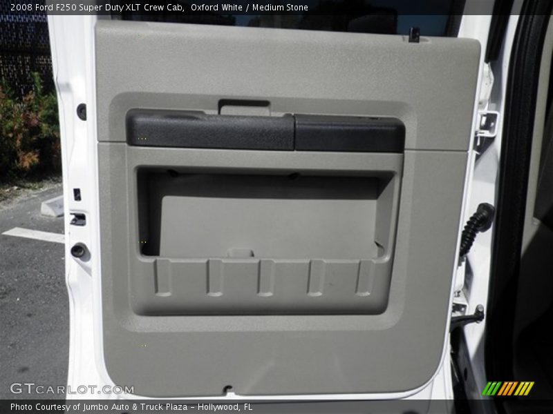 Oxford White / Medium Stone 2008 Ford F250 Super Duty XLT Crew Cab