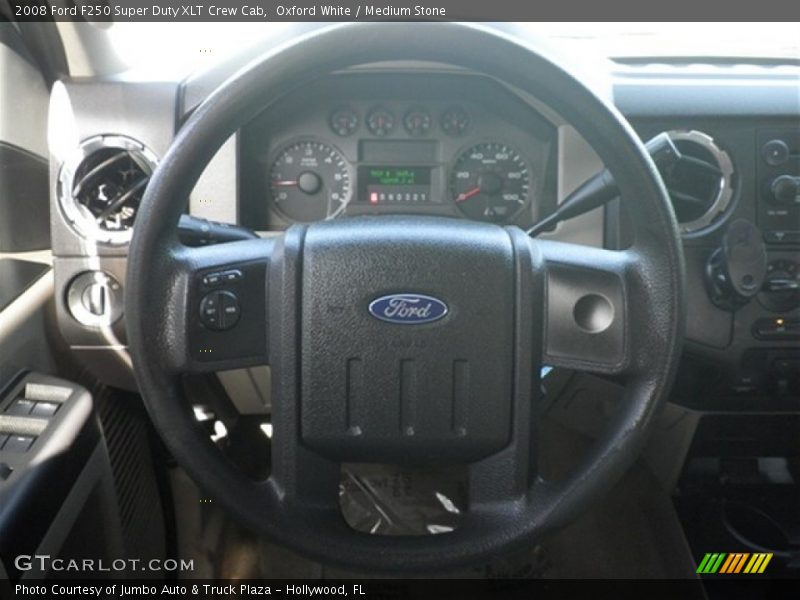 Oxford White / Medium Stone 2008 Ford F250 Super Duty XLT Crew Cab