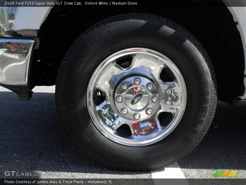 Oxford White / Medium Stone 2008 Ford F250 Super Duty XLT Crew Cab