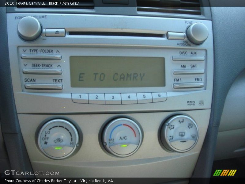 Black / Ash Gray 2010 Toyota Camry LE