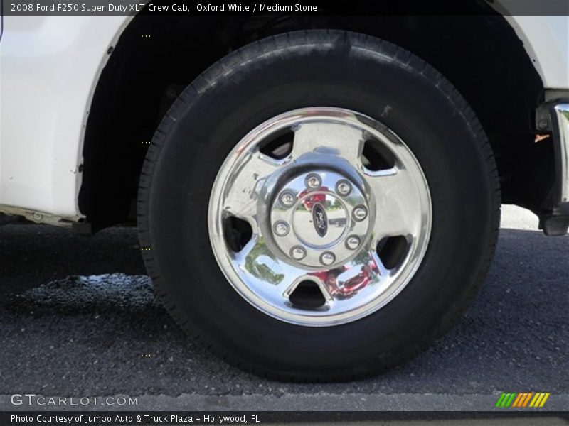 Oxford White / Medium Stone 2008 Ford F250 Super Duty XLT Crew Cab