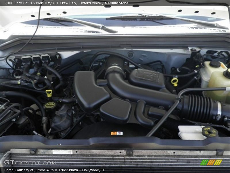 Oxford White / Medium Stone 2008 Ford F250 Super Duty XLT Crew Cab