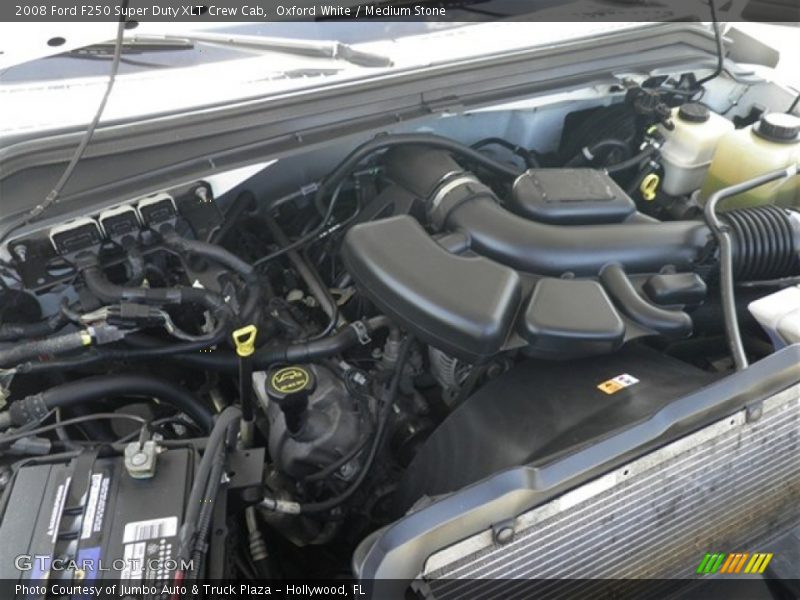 Oxford White / Medium Stone 2008 Ford F250 Super Duty XLT Crew Cab