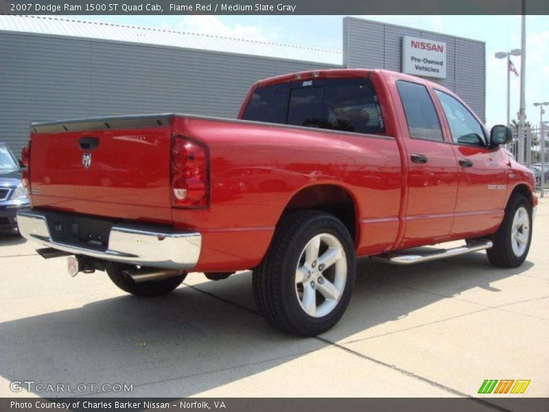 Flame Red / Medium Slate Gray 2007 Dodge Ram 1500 ST Quad Cab