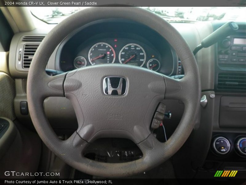 Clover Green Pearl / Saddle 2004 Honda CR-V LX