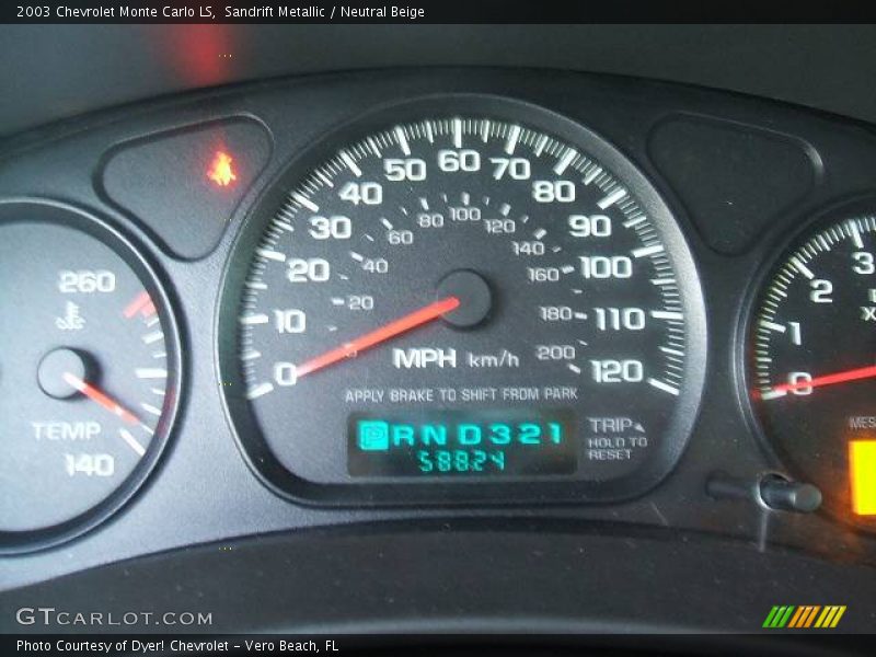 Sandrift Metallic / Neutral Beige 2003 Chevrolet Monte Carlo LS