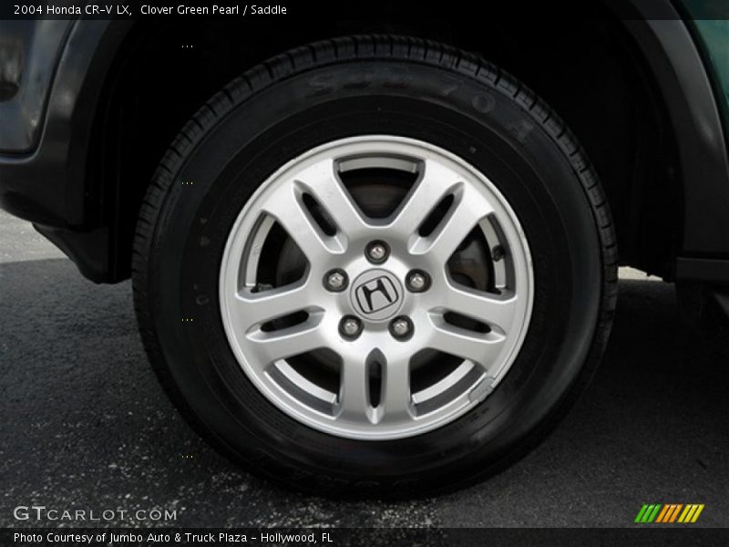 Clover Green Pearl / Saddle 2004 Honda CR-V LX
