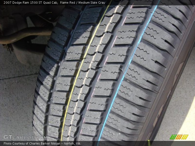 Flame Red / Medium Slate Gray 2007 Dodge Ram 1500 ST Quad Cab