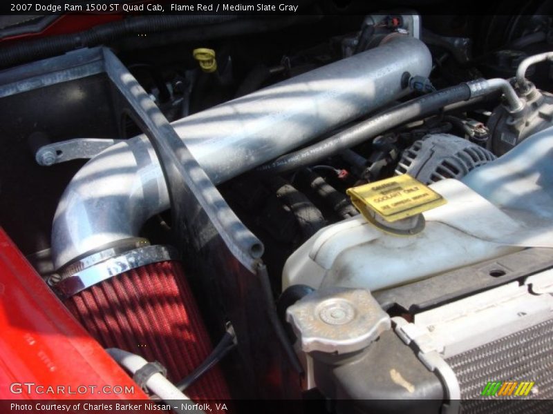 Flame Red / Medium Slate Gray 2007 Dodge Ram 1500 ST Quad Cab