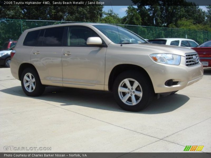 Sandy Beach Metallic / Sand Beige 2008 Toyota Highlander 4WD