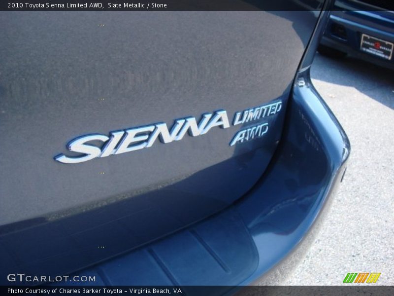 Slate Metallic / Stone 2010 Toyota Sienna Limited AWD