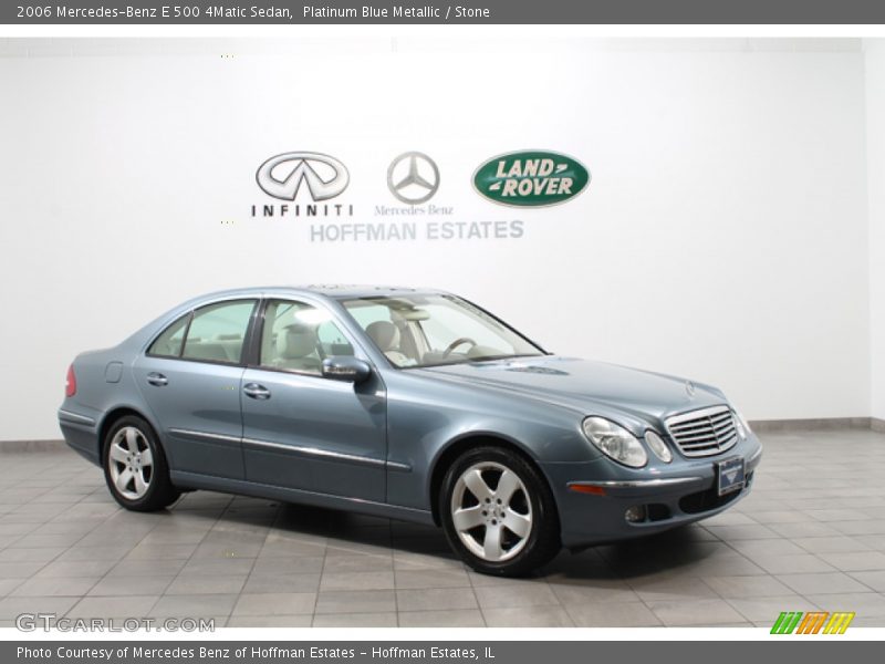 Platinum Blue Metallic / Stone 2006 Mercedes-Benz E 500 4Matic Sedan