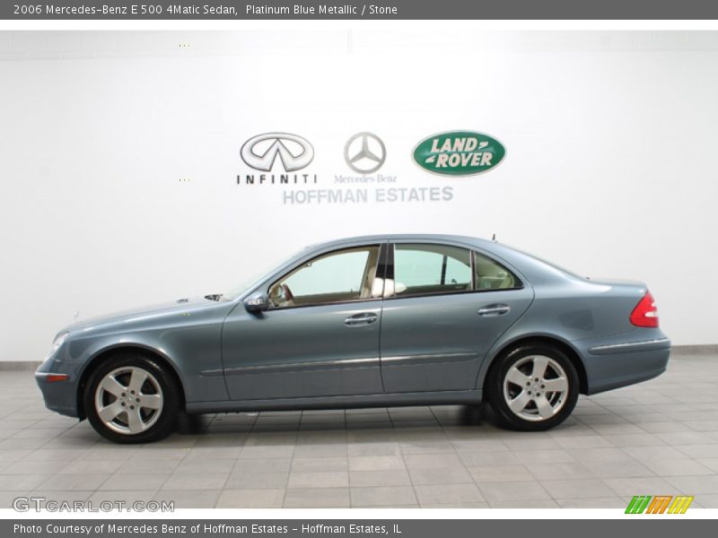 Platinum Blue Metallic / Stone 2006 Mercedes-Benz E 500 4Matic Sedan