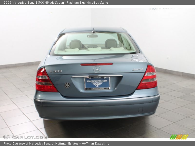 Platinum Blue Metallic / Stone 2006 Mercedes-Benz E 500 4Matic Sedan