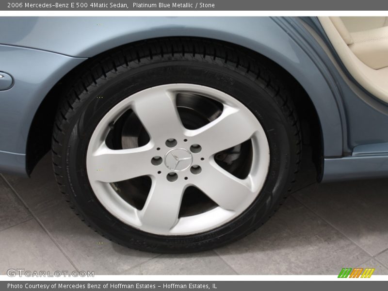 Platinum Blue Metallic / Stone 2006 Mercedes-Benz E 500 4Matic Sedan