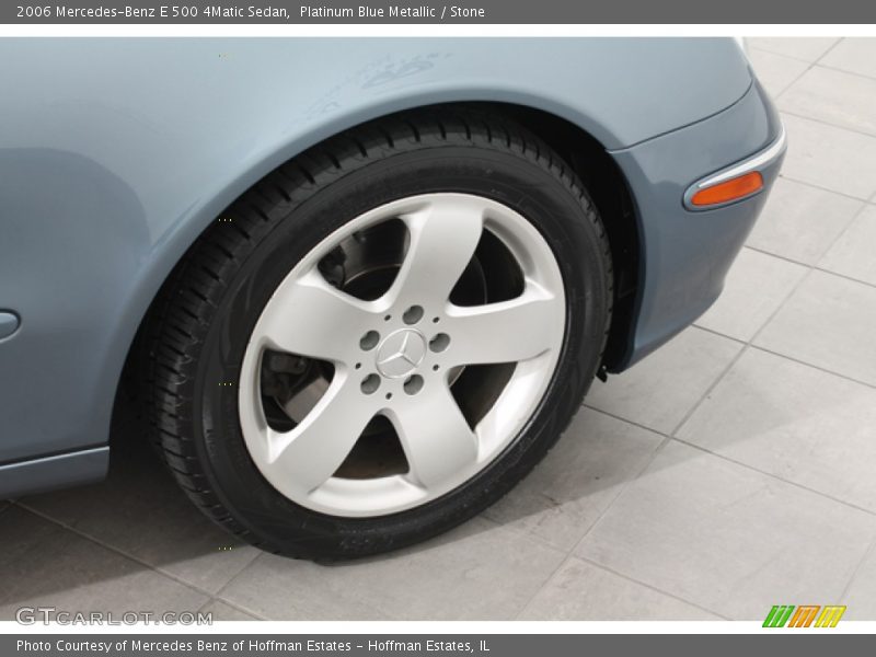 Platinum Blue Metallic / Stone 2006 Mercedes-Benz E 500 4Matic Sedan