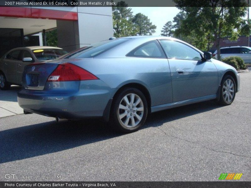 Cool Blue Metallic / Black 2007 Honda Accord EX V6 Coupe