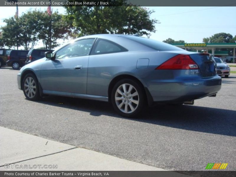 Cool Blue Metallic / Black 2007 Honda Accord EX V6 Coupe