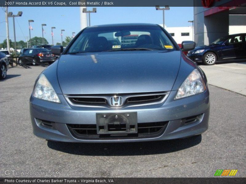 Cool Blue Metallic / Black 2007 Honda Accord EX V6 Coupe
