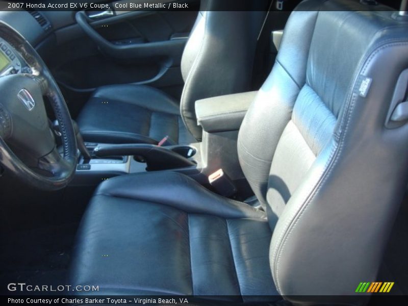 Cool Blue Metallic / Black 2007 Honda Accord EX V6 Coupe