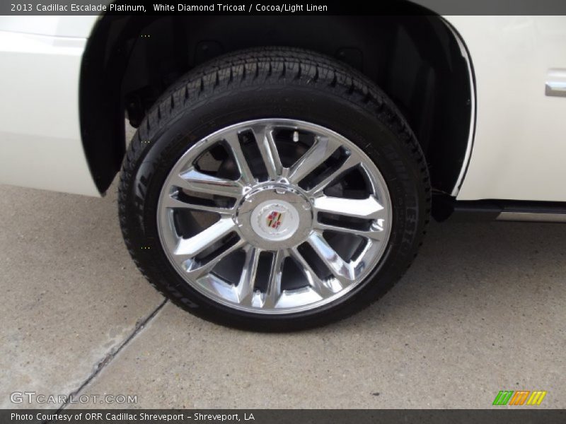 White Diamond Tricoat / Cocoa/Light Linen 2013 Cadillac Escalade Platinum