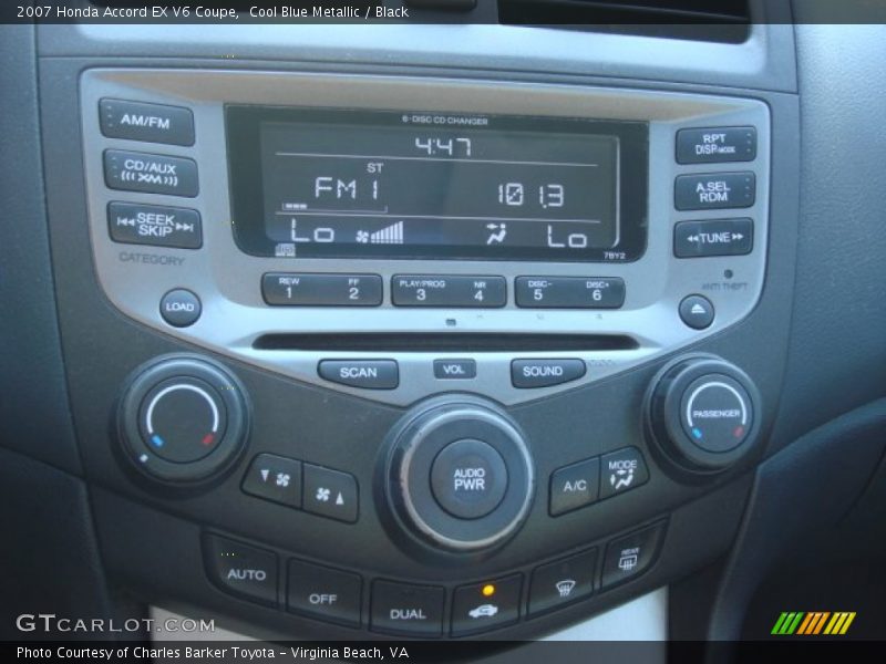 Cool Blue Metallic / Black 2007 Honda Accord EX V6 Coupe