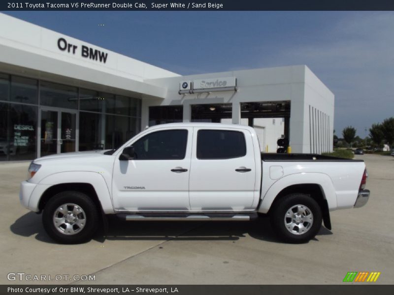 Super White / Sand Beige 2011 Toyota Tacoma V6 PreRunner Double Cab