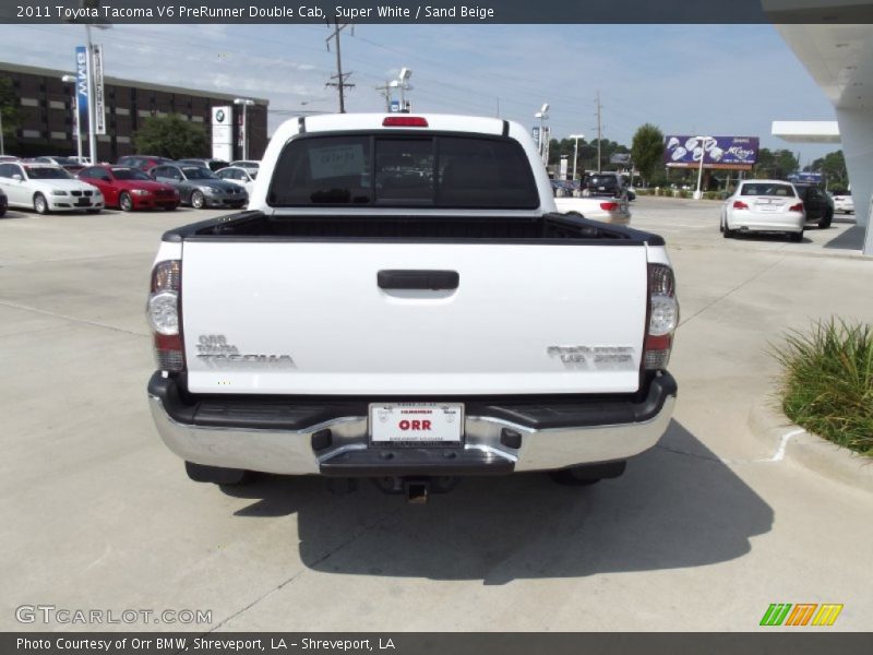 Super White / Sand Beige 2011 Toyota Tacoma V6 PreRunner Double Cab