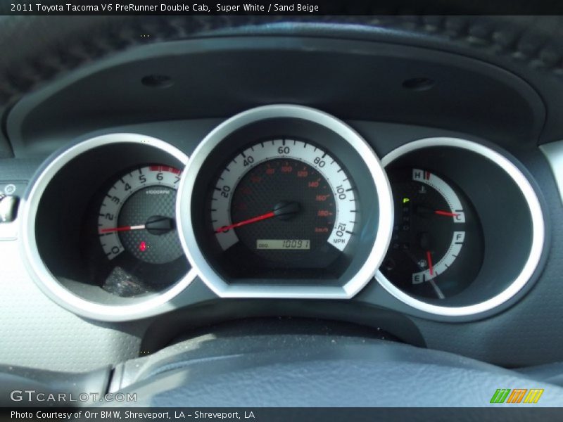 Super White / Sand Beige 2011 Toyota Tacoma V6 PreRunner Double Cab
