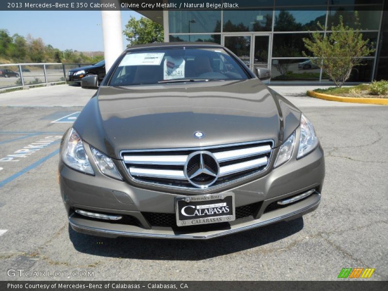 Olivine Grey Metallic / Natural Beige/Black 2013 Mercedes-Benz E 350 Cabriolet