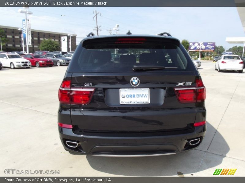 Black Sapphire Metallic / Black 2013 BMW X5 xDrive 50i