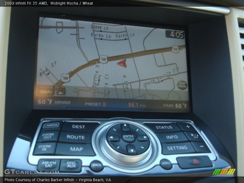 Navigation of 2009 FX 35 AWD