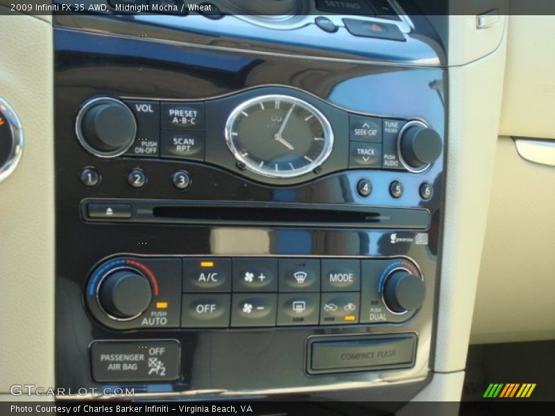 Controls of 2009 FX 35 AWD