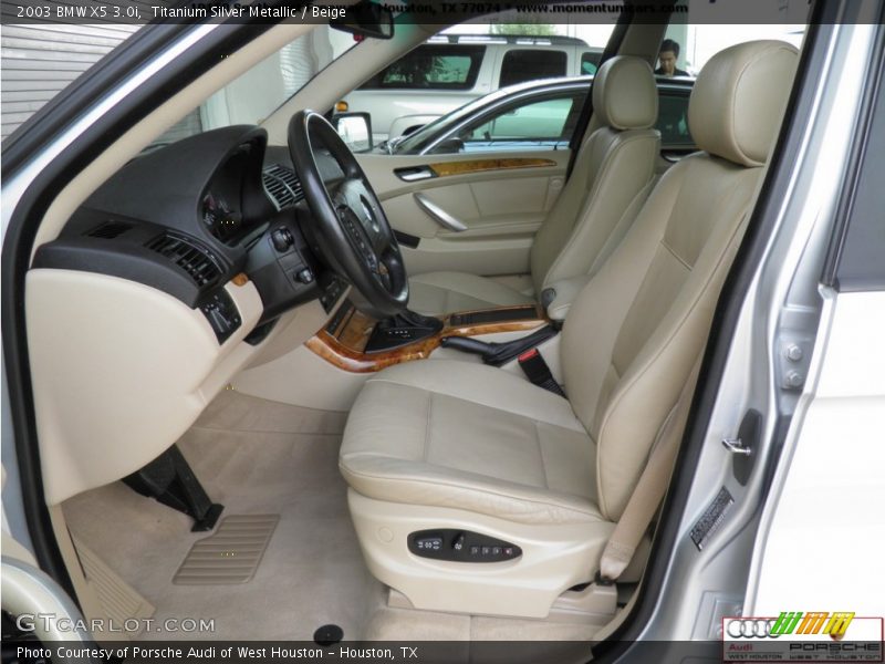 Titanium Silver Metallic / Beige 2003 BMW X5 3.0i