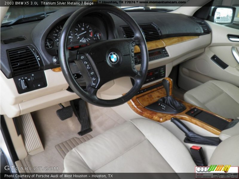Titanium Silver Metallic / Beige 2003 BMW X5 3.0i
