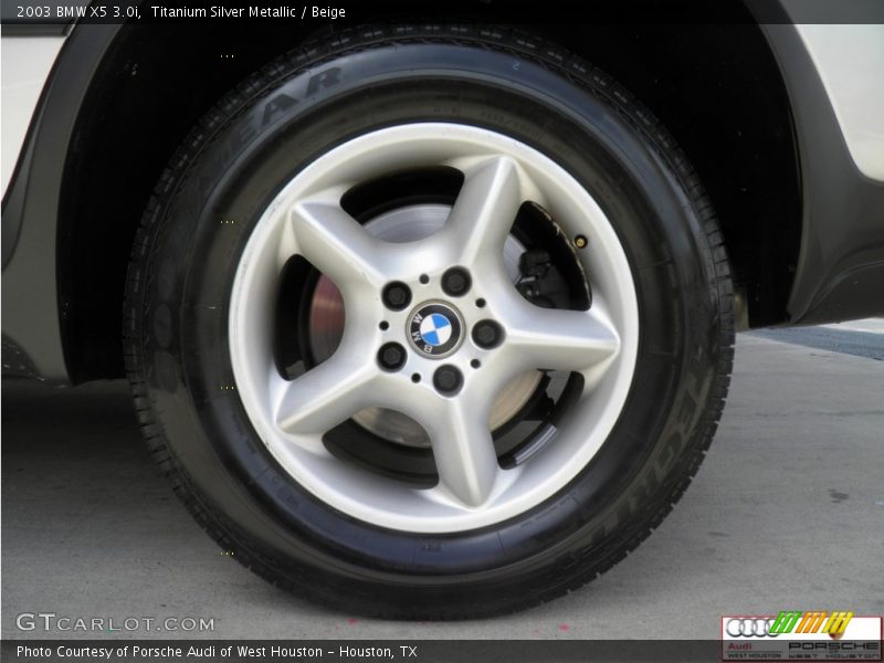 Titanium Silver Metallic / Beige 2003 BMW X5 3.0i