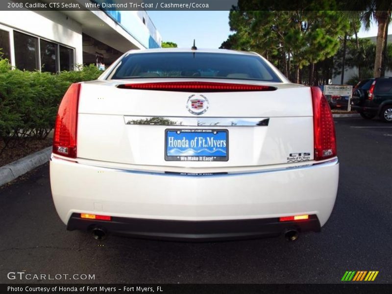 White Diamond Tri-Coat / Cashmere/Cocoa 2008 Cadillac CTS Sedan