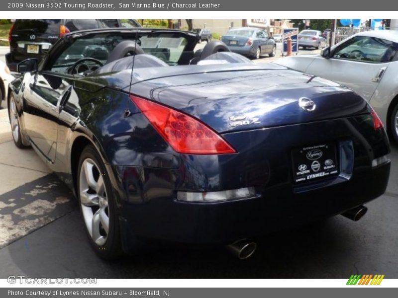 San Marino Blue / Charcoal Leather 2009 Nissan 350Z Touring Roadster