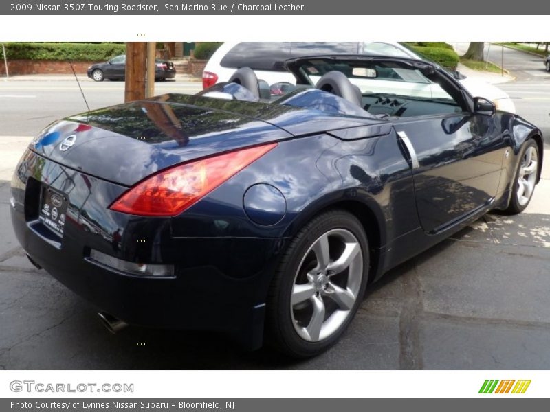 San Marino Blue / Charcoal Leather 2009 Nissan 350Z Touring Roadster