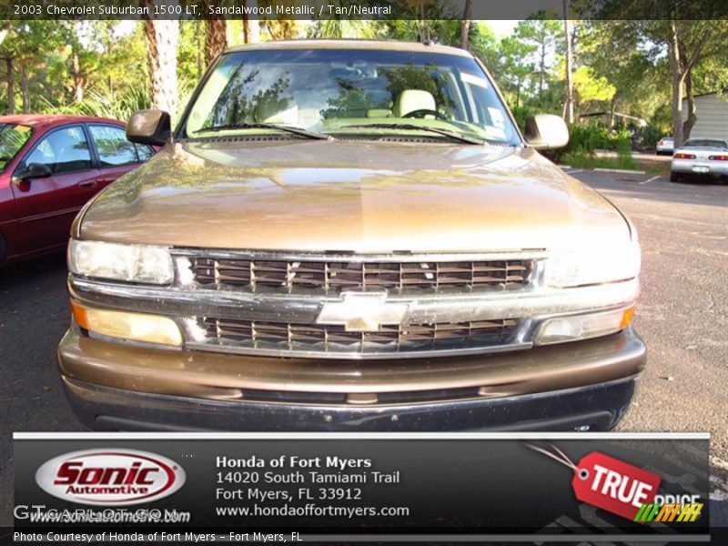 Sandalwood Metallic / Tan/Neutral 2003 Chevrolet Suburban 1500 LT