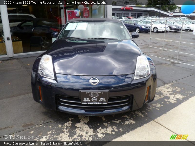 San Marino Blue / Charcoal Leather 2009 Nissan 350Z Touring Roadster