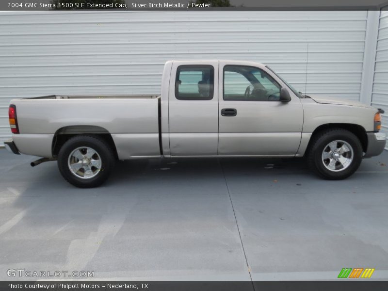 Silver Birch Metallic / Pewter 2004 GMC Sierra 1500 SLE Extended Cab
