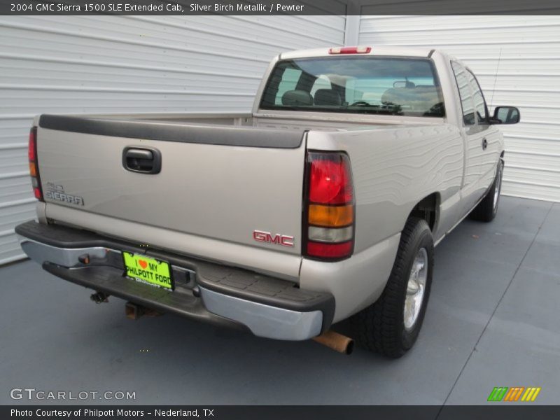Silver Birch Metallic / Pewter 2004 GMC Sierra 1500 SLE Extended Cab