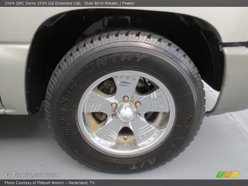 Silver Birch Metallic / Pewter 2004 GMC Sierra 1500 SLE Extended Cab