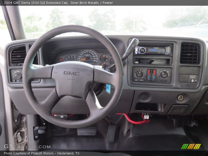 Silver Birch Metallic / Pewter 2004 GMC Sierra 1500 SLE Extended Cab
