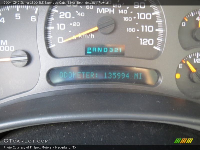 Silver Birch Metallic / Pewter 2004 GMC Sierra 1500 SLE Extended Cab