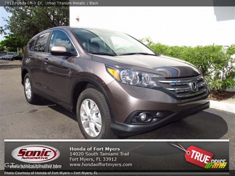 Urban Titanium Metallic / Black 2012 Honda CR-V EX