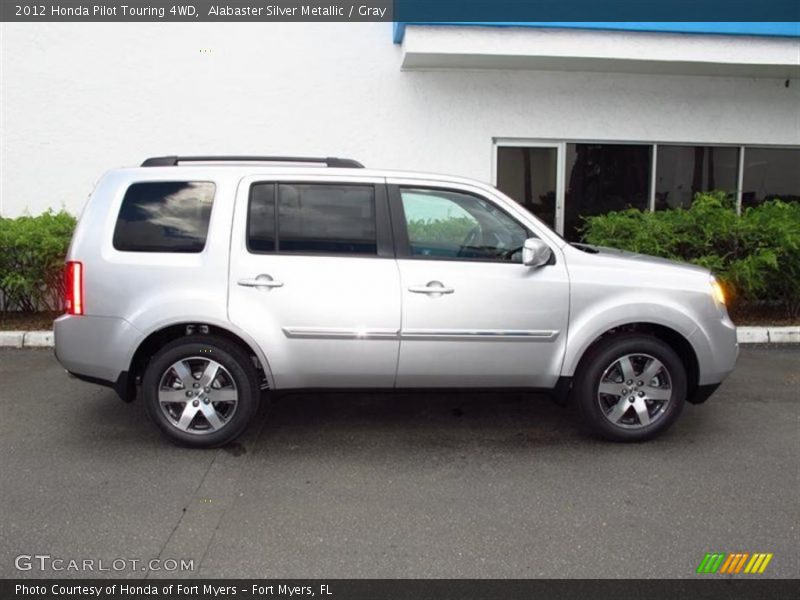 Alabaster Silver Metallic / Gray 2012 Honda Pilot Touring 4WD